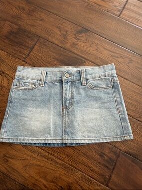 Micro mini jean skirt